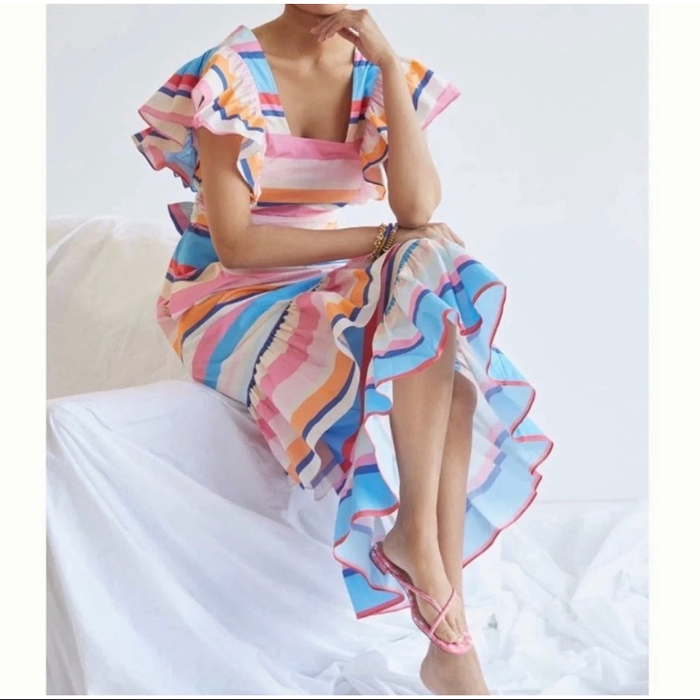 Anthropologie Plenty by Tracy Reese Ruffled Maxi Dress NWT - Picture 3 of 13